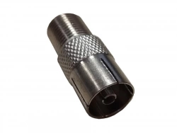 Adaptateur Satellite Fiche F Femelle/ Coaxial 9.52Mm Femelle Métal Elap