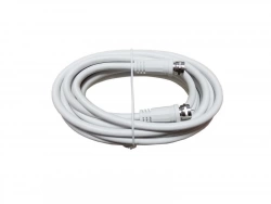 Câble Satellite Fiche F, Mâle/Mâle, Blanc, 4M Elap