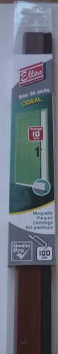 Bas de porte à visser brosse ELLEN,  L.100 cm bois brut à peindre