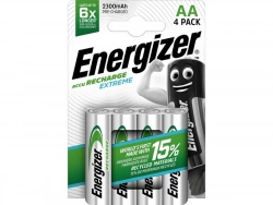 Lot De 4 Piles Rechargeable Aa Extreme, 2300 Mah, Energizer