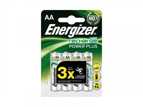 Lot De 4 Piles Rechargeable Aa Power Plus, 2500 Mah, Energizer