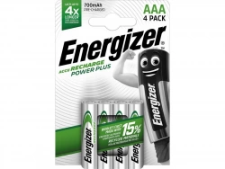 Lot de 4 piles rechargeable AAA Power Plus, ENERGIZER, 700 mAh
