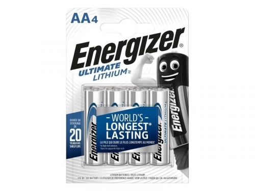 Lot de 4 piles lithium LR06 AA, ENERGIZER, 1.5 V