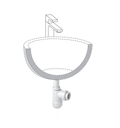Siphon pour lavabo recyclé Diam.1" 1/2 (40mm), EQUATION