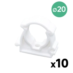Lot de 10 colliers simples pour tube multicouche, ? 20, Equation