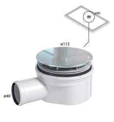 Bonde de douche extra plate capot diam.90 EQUATION