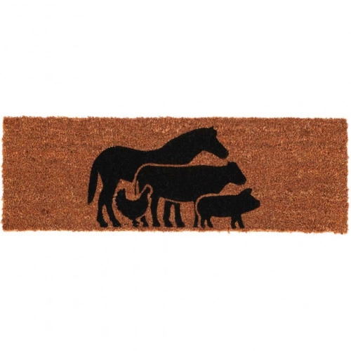 Paillasson en fibres de coco Animaux de la ferme 75 x 25 cm Esschert Design