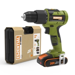 Perceuse a percussion 20 V ESSENTIAL Es360, 60 Nm + 2 batteries 1x4Ah, 1x2Ah