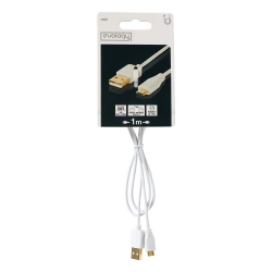 Câble chargeur micro usb, 1 m blanc EVOLOGY