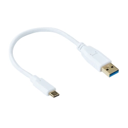 Câble chargeur usb type c, 0.2 m blanc EVOLOGY