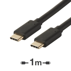 Câble usb type c / usb type C, 1 m noir EVOLOGY