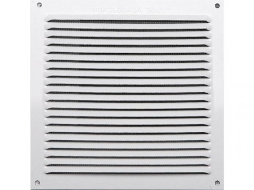 Grille d'aération aluminium laqué, L.17 x l.17 cm