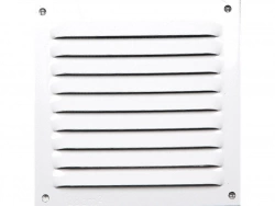 Grille d'aération aluminium laqué, L.10 x l.10 cm