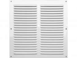 Grille d'aération aluminium laqué, L.25 x l.25 cm