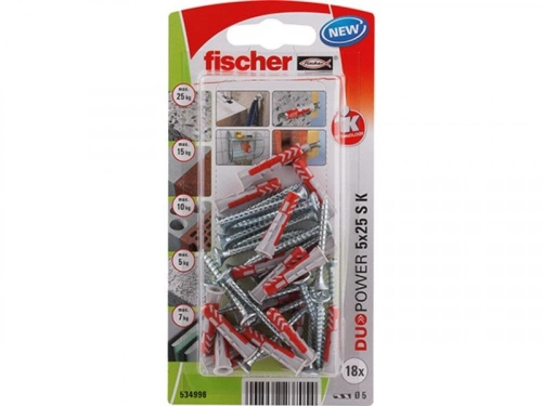 Chevilles Et Vis À Expansion Ou À Verrouillage De Forme Fischer, Diam.5 X L.25