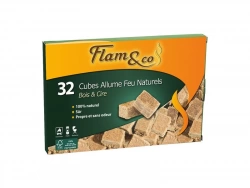Allume-feu 100 % naturel, FLAM & CO, 32 cubes