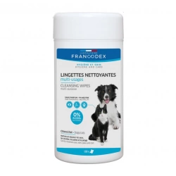 Francodex -Lingettes nettoyantes multi-usages pour chien et chat