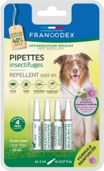 Antiparasitaire repulsif chien +20kg naturel pipette 4x2ml