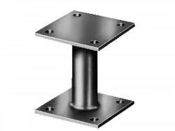 Support de poteau galvanisé, GAH ALBERTS, 150 x 150 x 100 x 100 x 100 mm