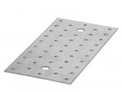 Platine multitrous acier galvanisé, 160x40x2 mm ALBERTS