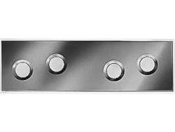 Platine multitrous bichromaté, GAH ALBERTS, 80 x 15 mm