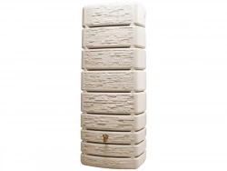 Récupérateur d'eau GARANTIA rectangulaire mural Slim Stone, 500 litres, sable