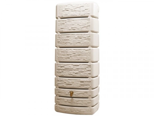 Récupérateur d'eau GARANTIA rectangulaire mural Slim Stone, 500 litres, sable