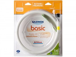Tuyau caoutchouc gaz bp, garantie 10 ans, GAZINOX, H.200 cm