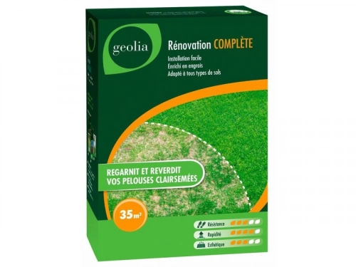 Gazon réparation, GEOLIA, 35 m²