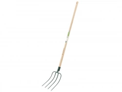 Fourche à fumier acier forgé GEOLIA manche bois l.130 cm