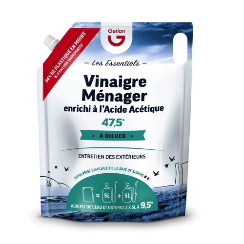 Vinaigre blanc liquide multiusage GERLON 2L