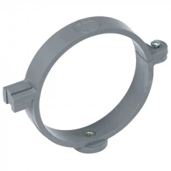 Collier à charnière pour tuyau d'évacuation Ø 80 mm gris