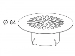 Grille cloche pour bonde de douche