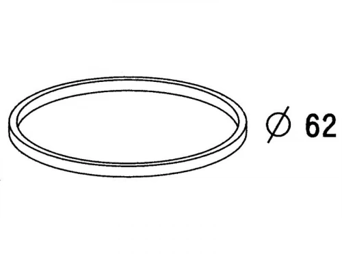 Joint de culot pour siphon, 62 x 58 x 3 mm