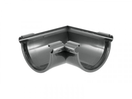 Angle mixte à joint pour gouttière demi-ronde développé 25 Tdl80a PVC
