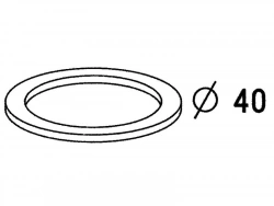 Joint plat, diam. 40 mm