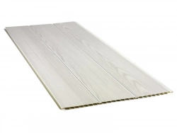 Lambris en pvc bois fin blanc, GROSFILLEX, L.260 x l.37.5 cm x Ep.8 mm