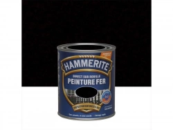 Peinture fer extérieur direct sur rouille, HAMMERITE, 0.75 L noir martelé
