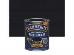 Peinture fer extérieur direct sur rouille, HAMMERITE, 0.75 L noir brillant