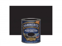 Peinture fer extérieur direct sur rouille, HAMMERITE, 0.75 L noir ferronnerie mat