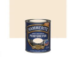 Peinture fer extérieur direct sur rouille, HAMMERITE, 0.75 L blanc cassé brillant