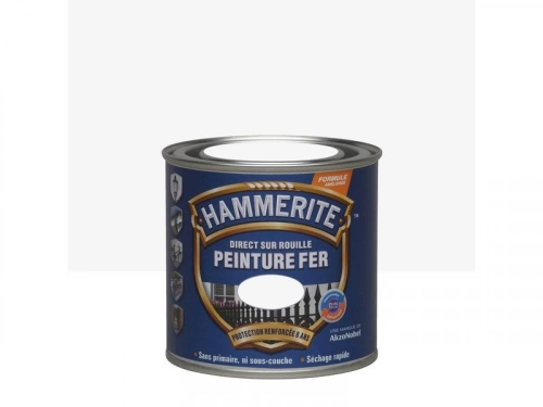 Peinture Fer Extérieur Direct Sur Rouille Hammerite Blanc Martelé 0.25 L