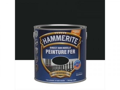 Peinture Fer Extérieur Direct Sur Rouille Hammerite Noir Ferronnerie Mat 2.5 L