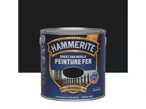Peinture Fer Extérieur Direct Sur Rouille Hammerite Noir Brillant 2.5 L