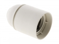Douille E27 en plastique lisse, HBF, blanc