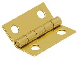 Lot De 2 Charnières Universelles Laiton Pour Meuble, L.25 X L.19 Mm