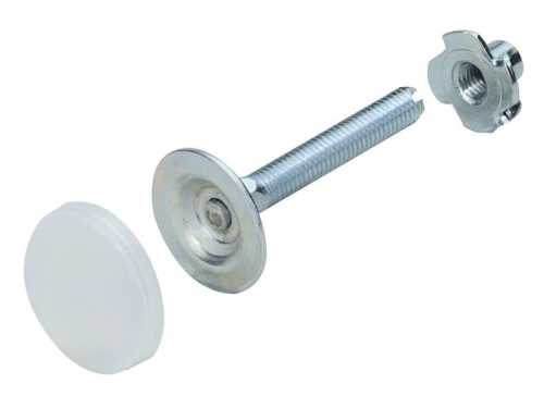 Lot De 2 Vis De Réglage Écrou Acier Zingué Hettich, L.60 Mm