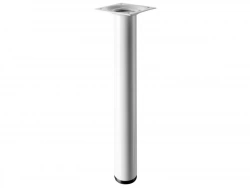 Pied Table Basse Cylindrique Hettich Fixe Acier Époxy Blanc