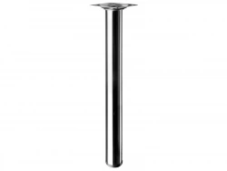 Pied Table Basse Cylindrique Hettich Fixe Acier Chromé Gris