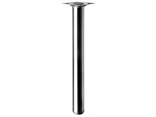 Pied Table Basse Cylindrique Hettich Fixe Acier Chromé Gris